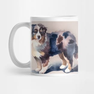 Miniature American Shepherd Watercolor Painting - Dog Lover Gifts Mug